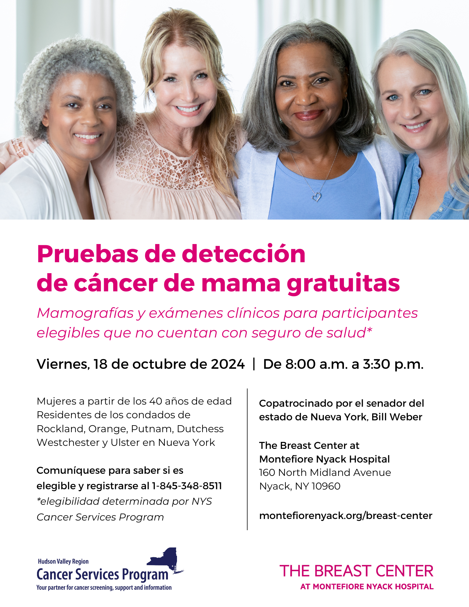 Free Breast Screenings Flyer Spanish