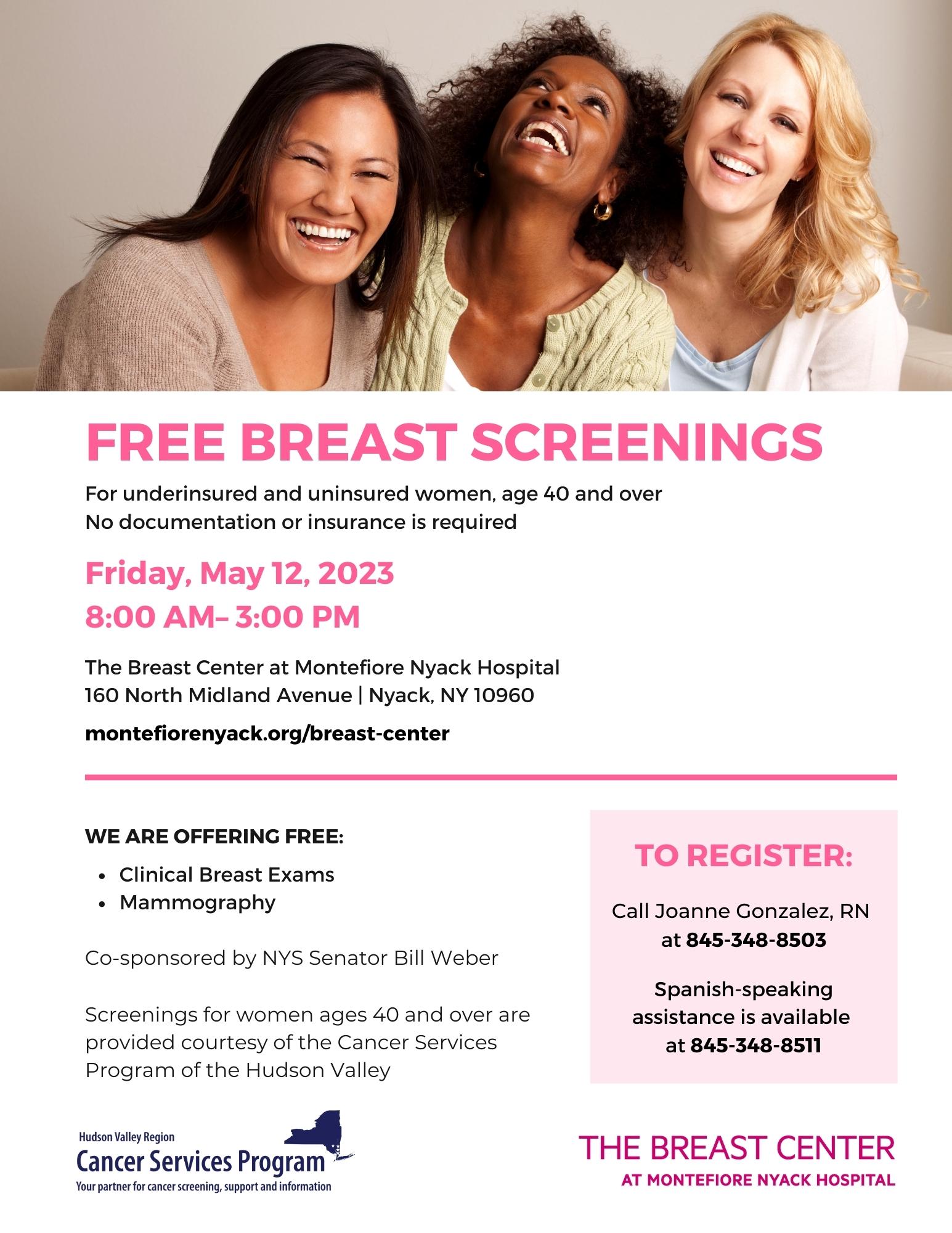 Free Breast Screenings | Montefiore Nyack