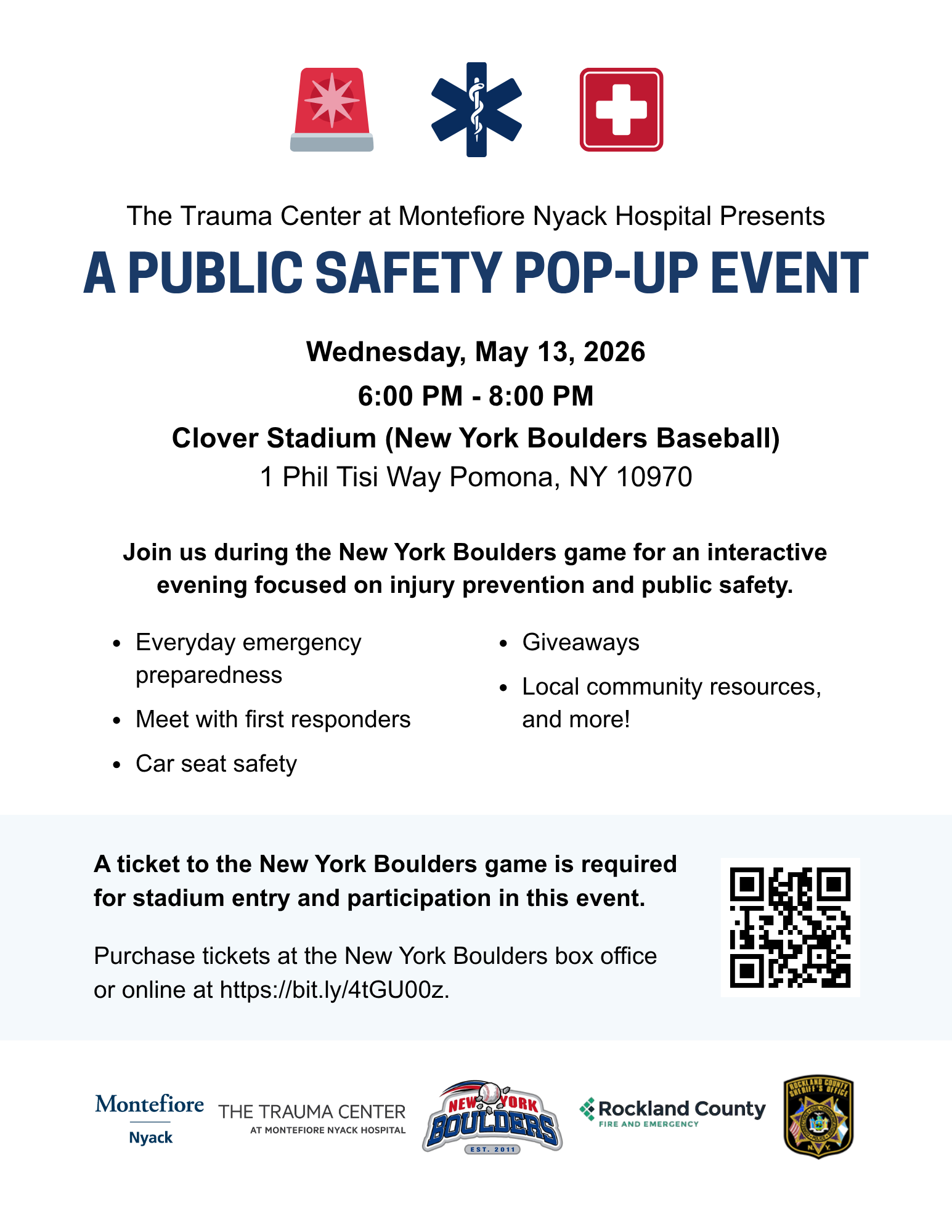 Public Safety Pop-Up Event Flyer